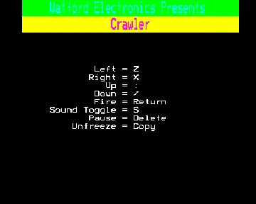 Crawler (19xx)(Watford Electronics) screen shot title